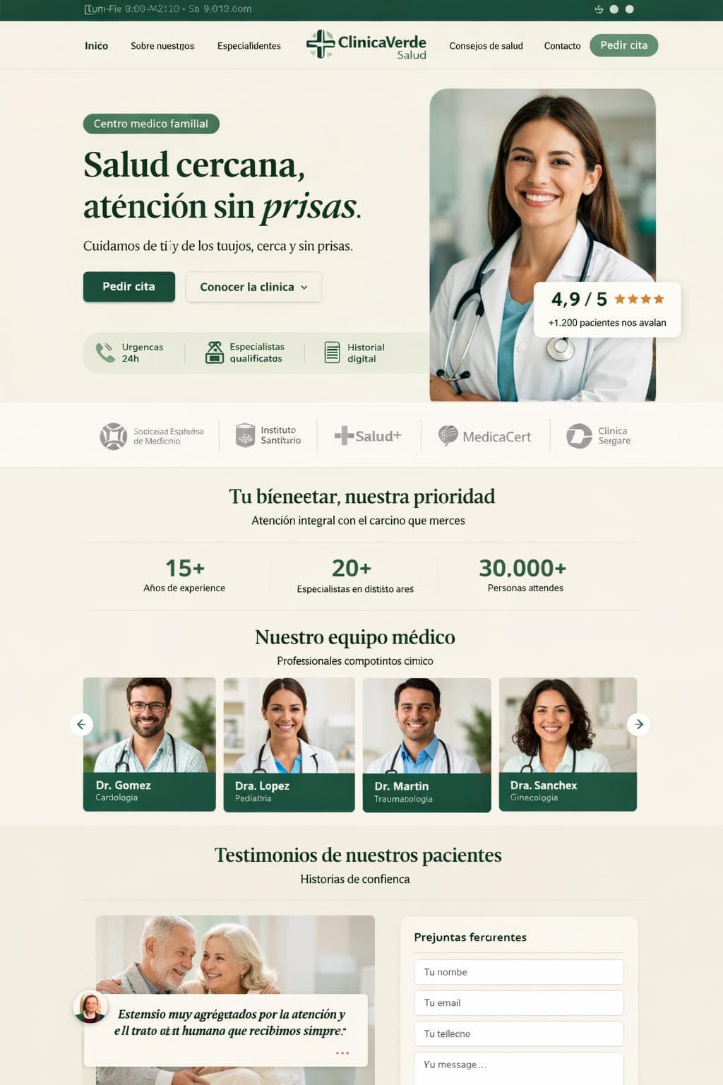 Cl&iacute;nicaVerde Salud &mdash; vista previa del theme