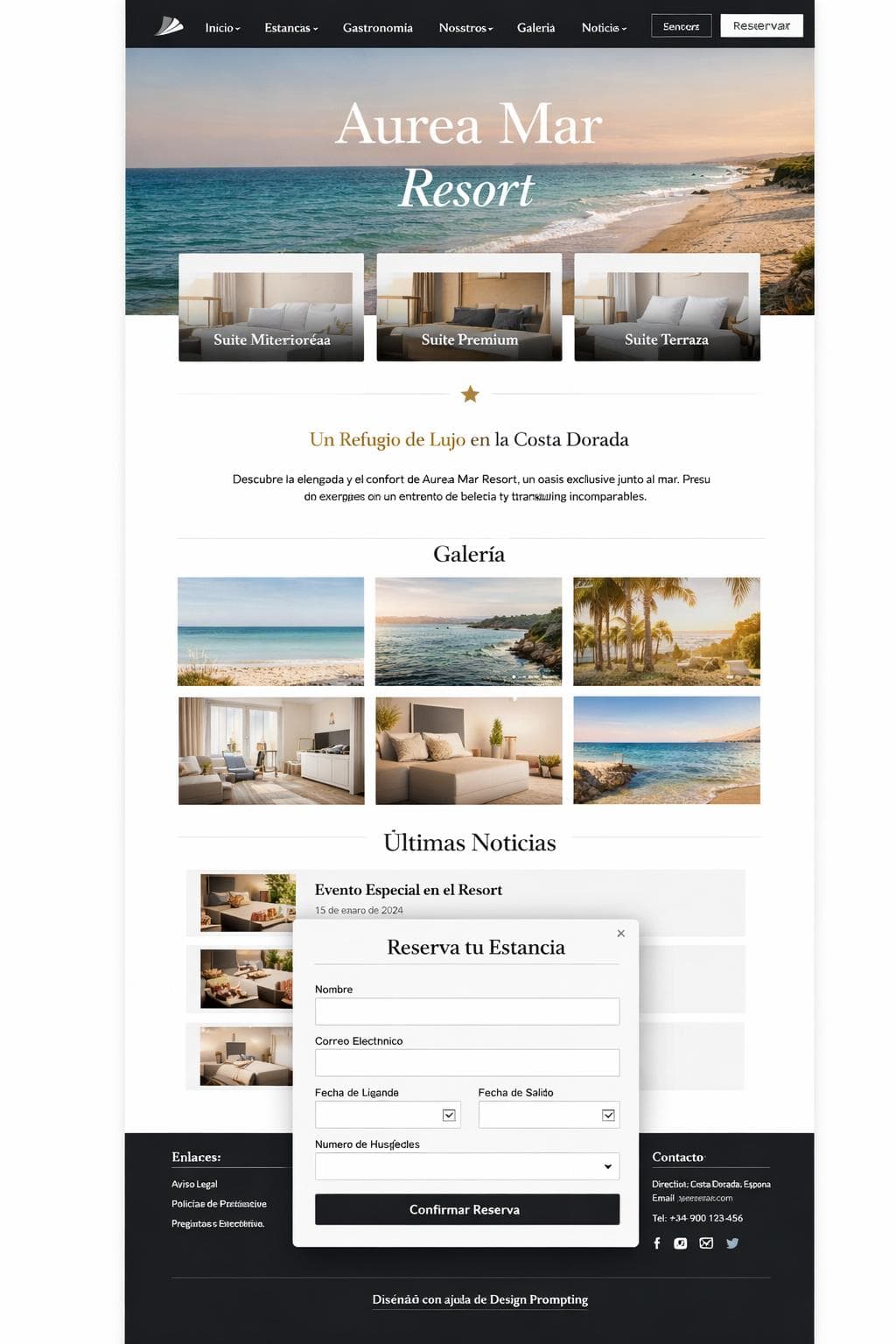 Cocina Aurora — vista previa del theme