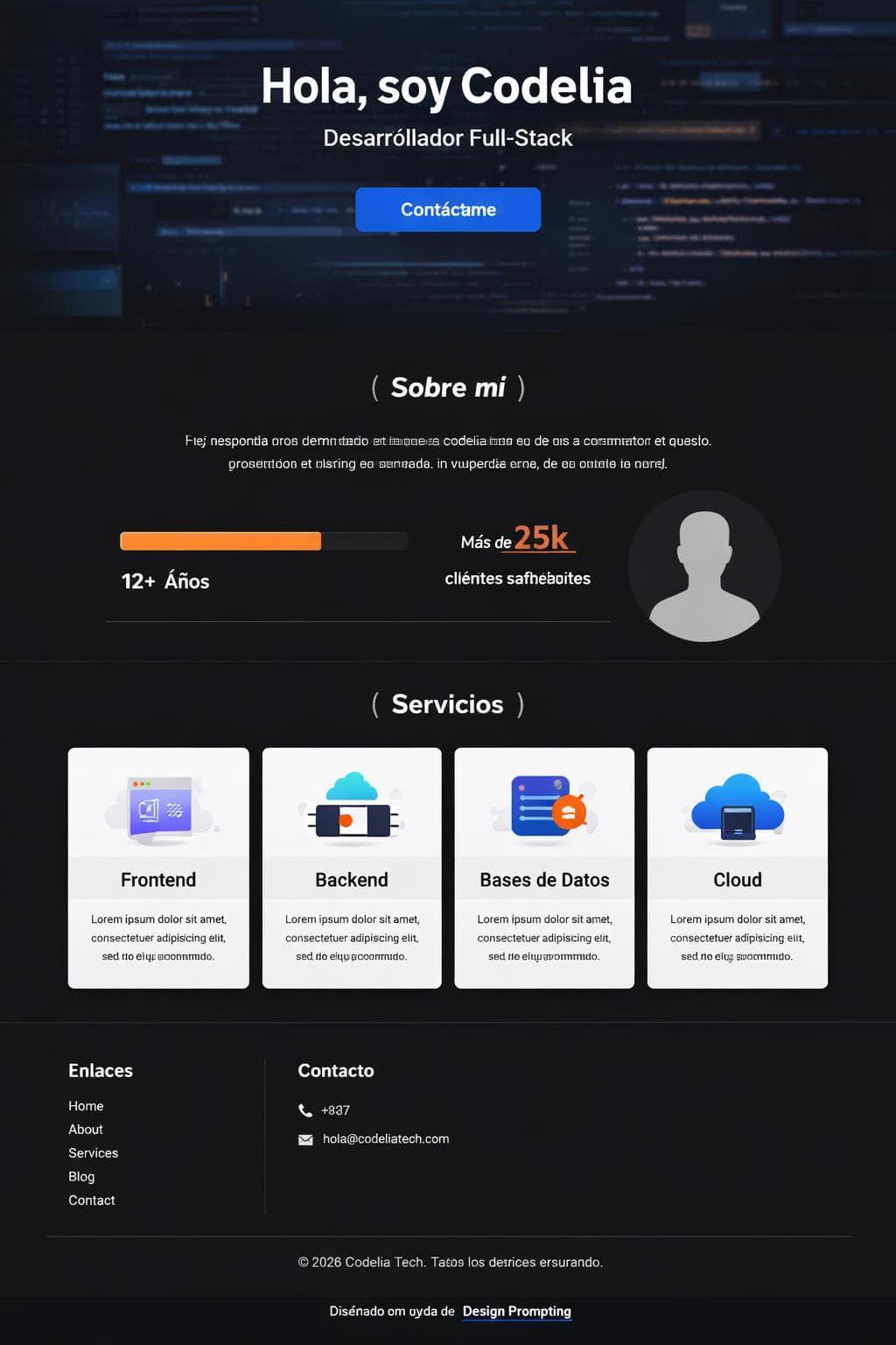 Codelia Tech — vista previa del theme