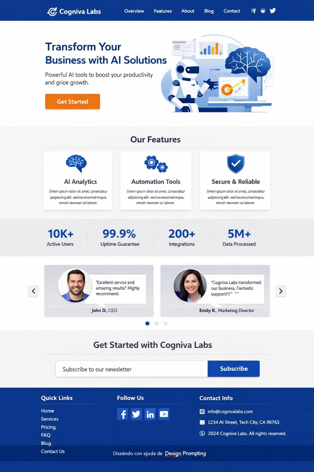 Cogniva Labs &mdash; vista previa del theme