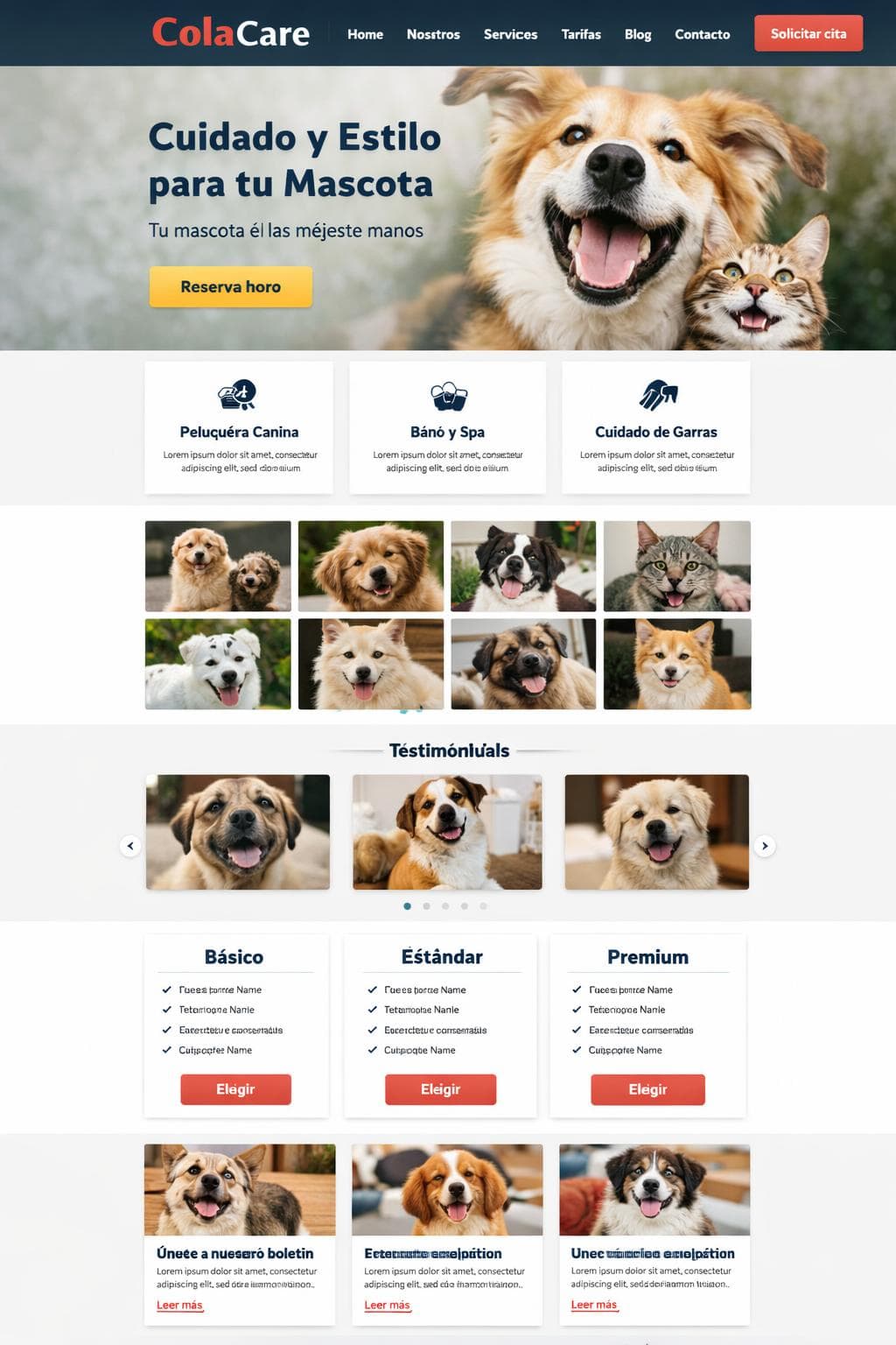 ColaCare — vista previa del theme