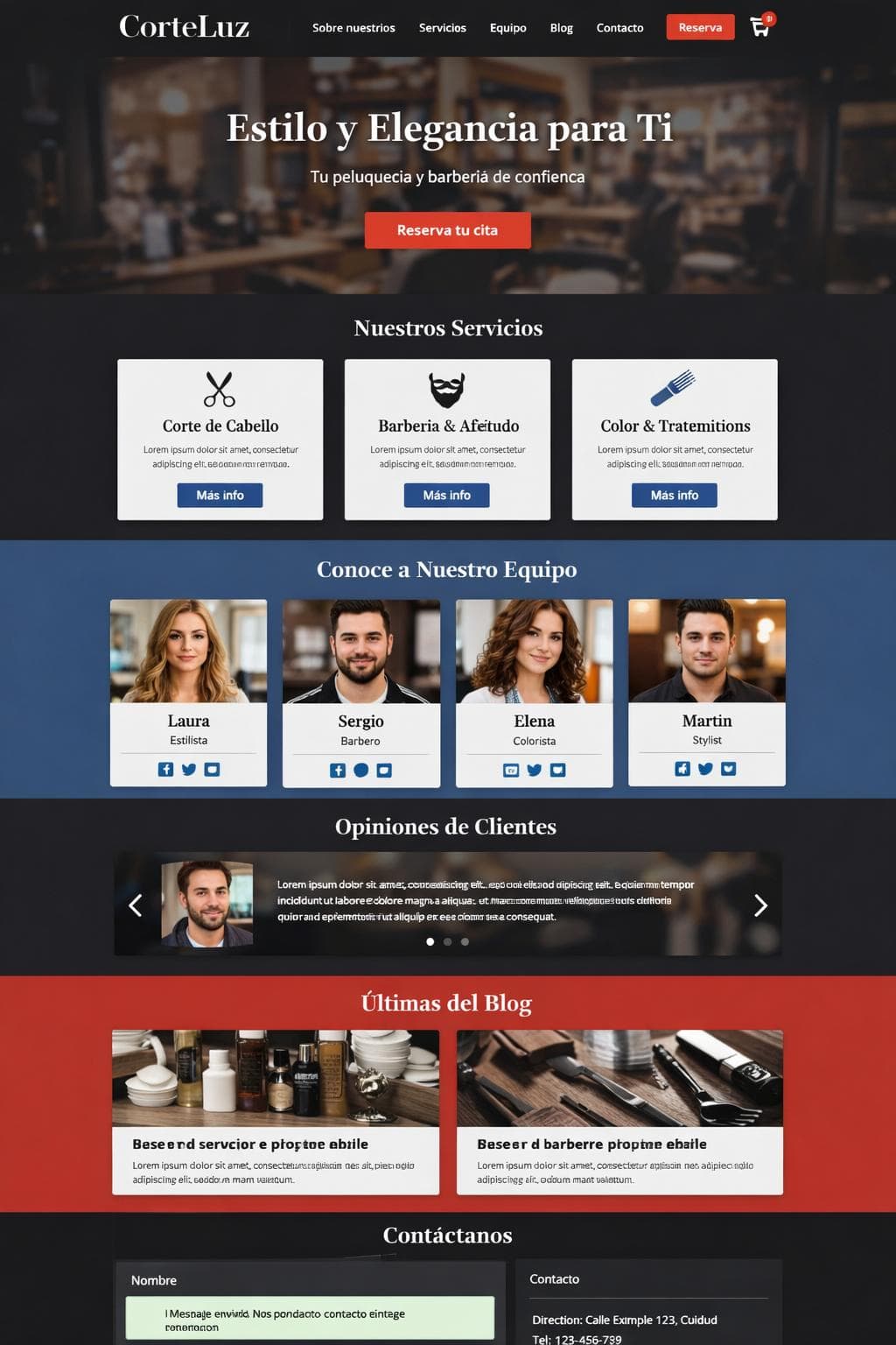 CorteLuz — vista previa del theme