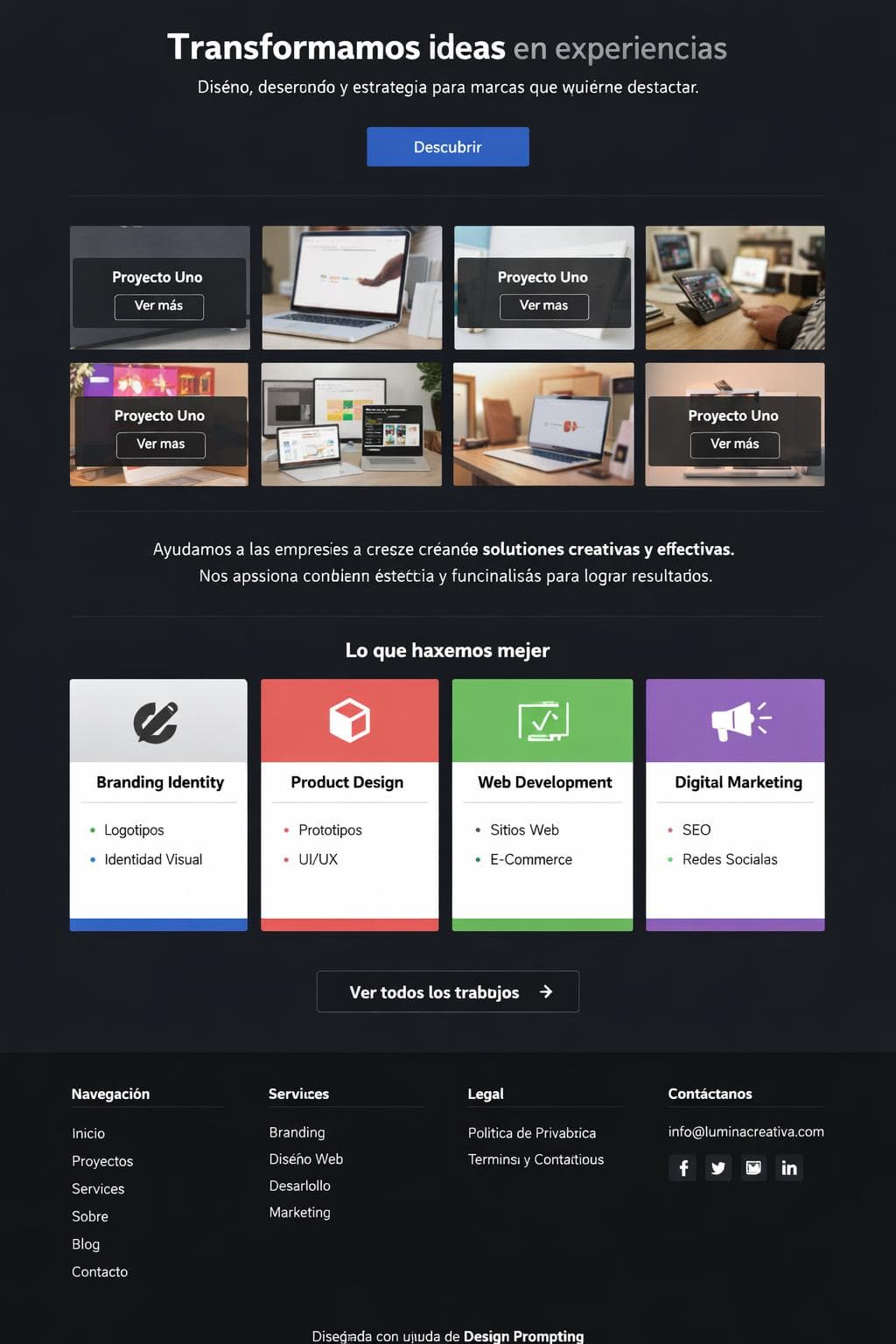 Creatividad Habanera — vista previa del theme