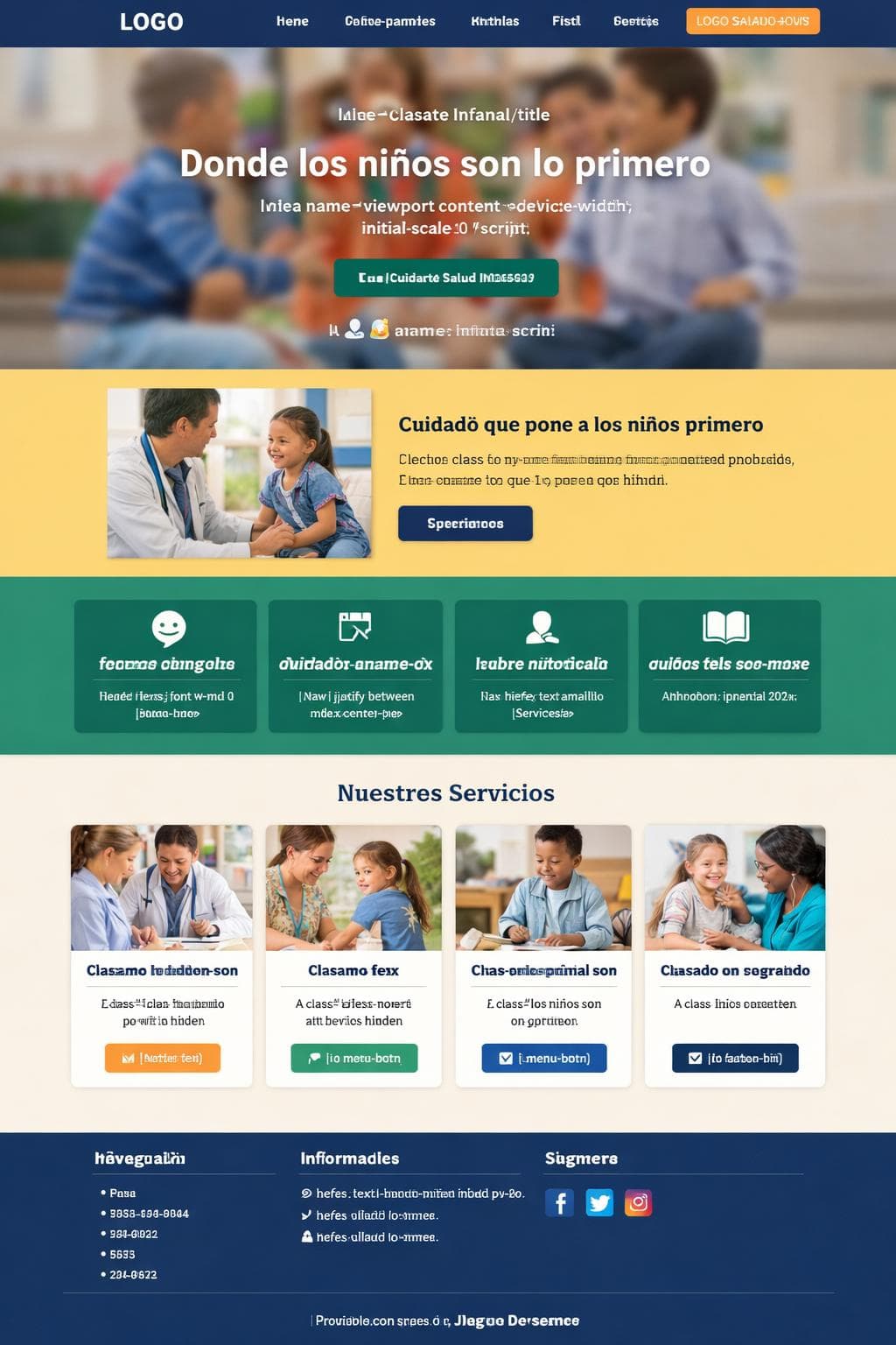 Cuidarte Salud Infantil &mdash; vista previa del theme