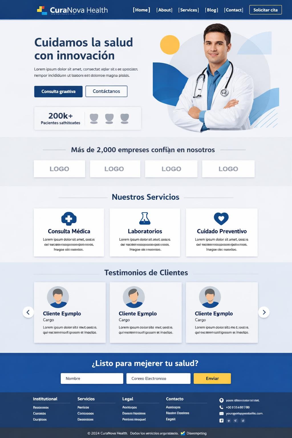 CuraNova Health &mdash; vista previa del theme
