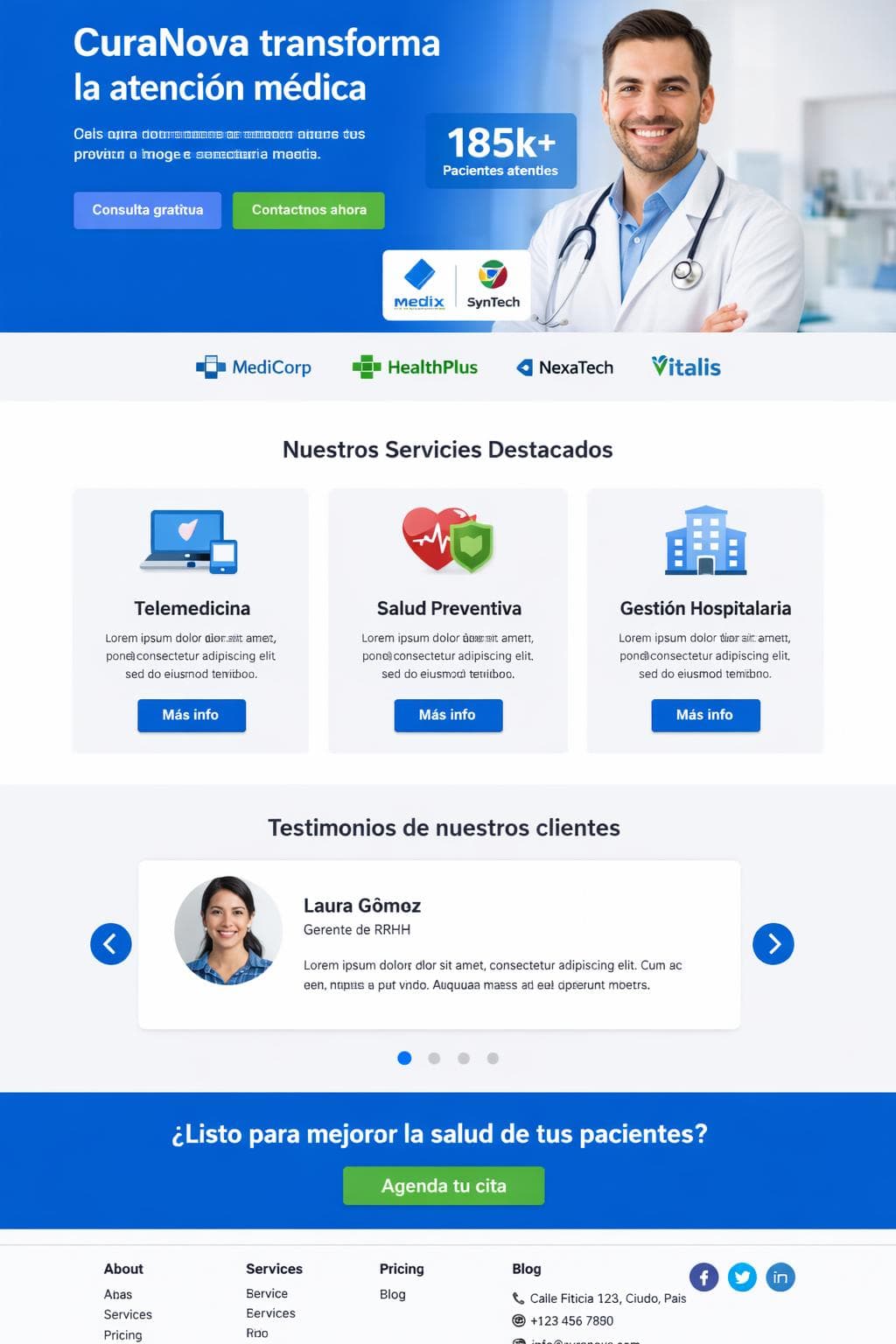 CuraNova &mdash; vista previa del theme
