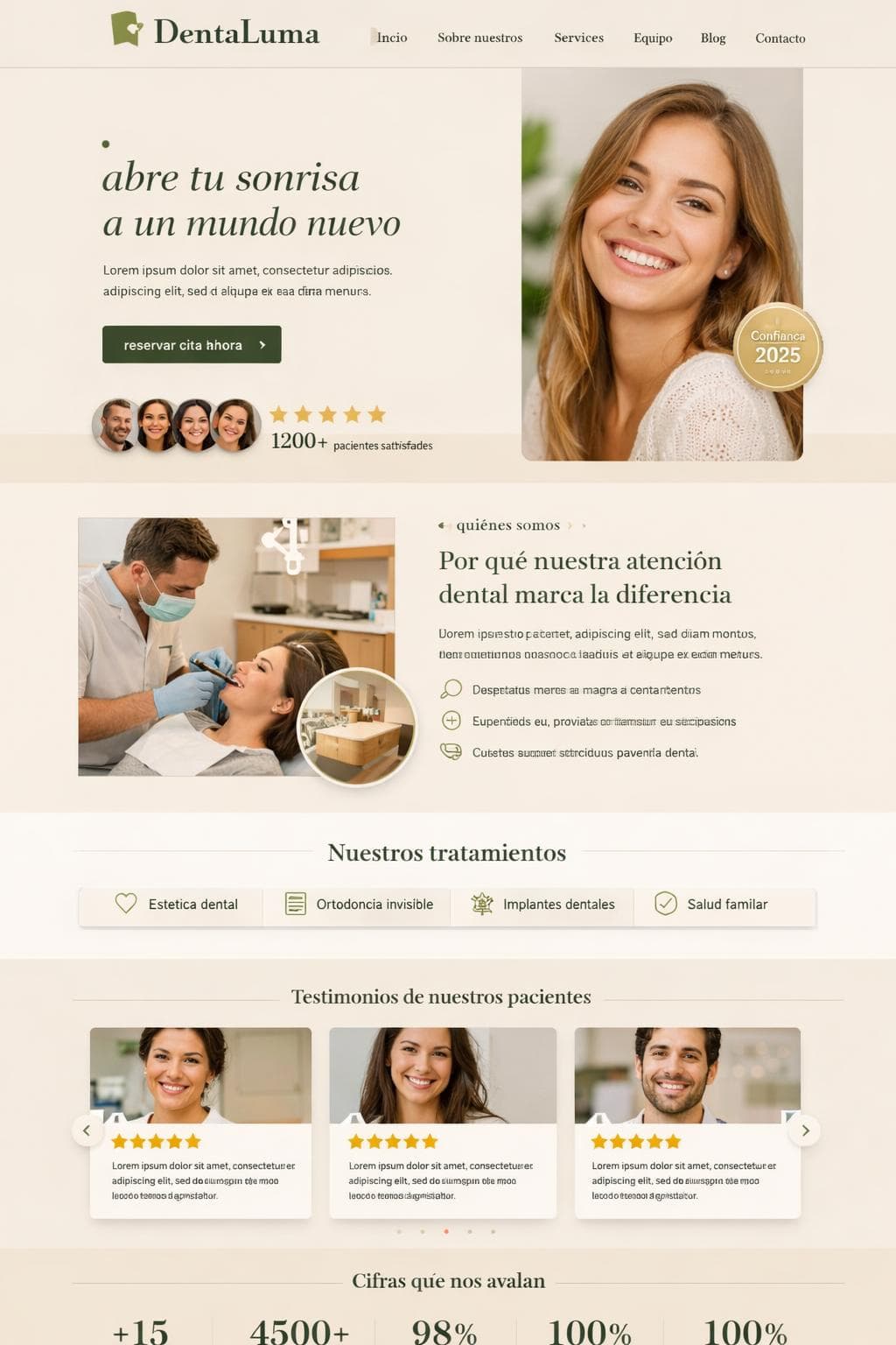 DentaLuma Cl&iacute;nica &mdash; vista previa del theme