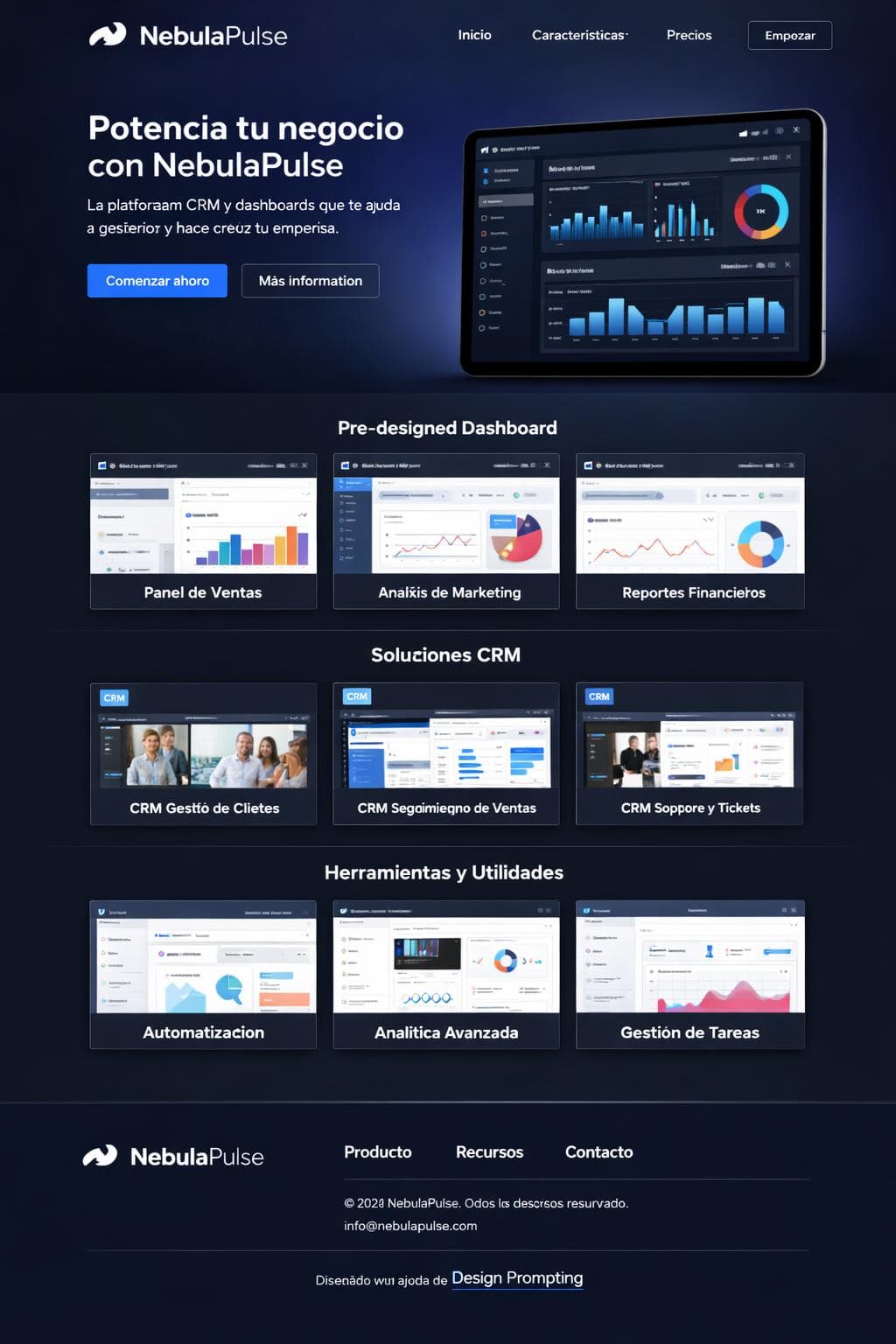 Digital Boreal — vista previa del theme