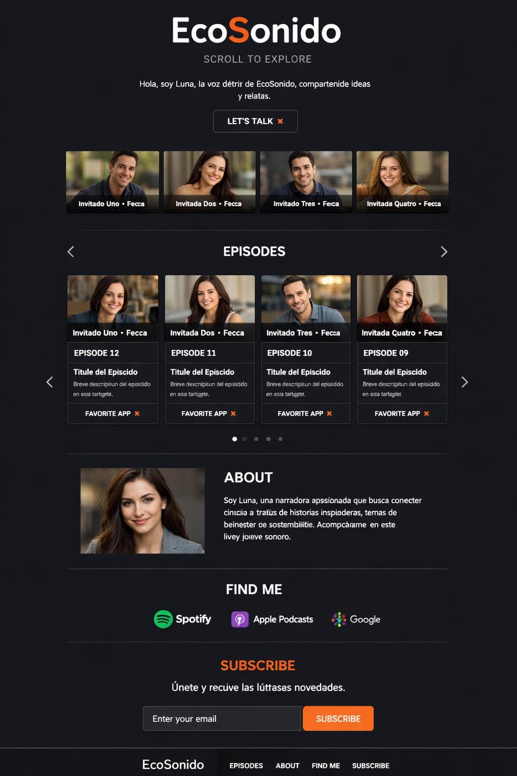 EcoSonido Media — vista previa del theme