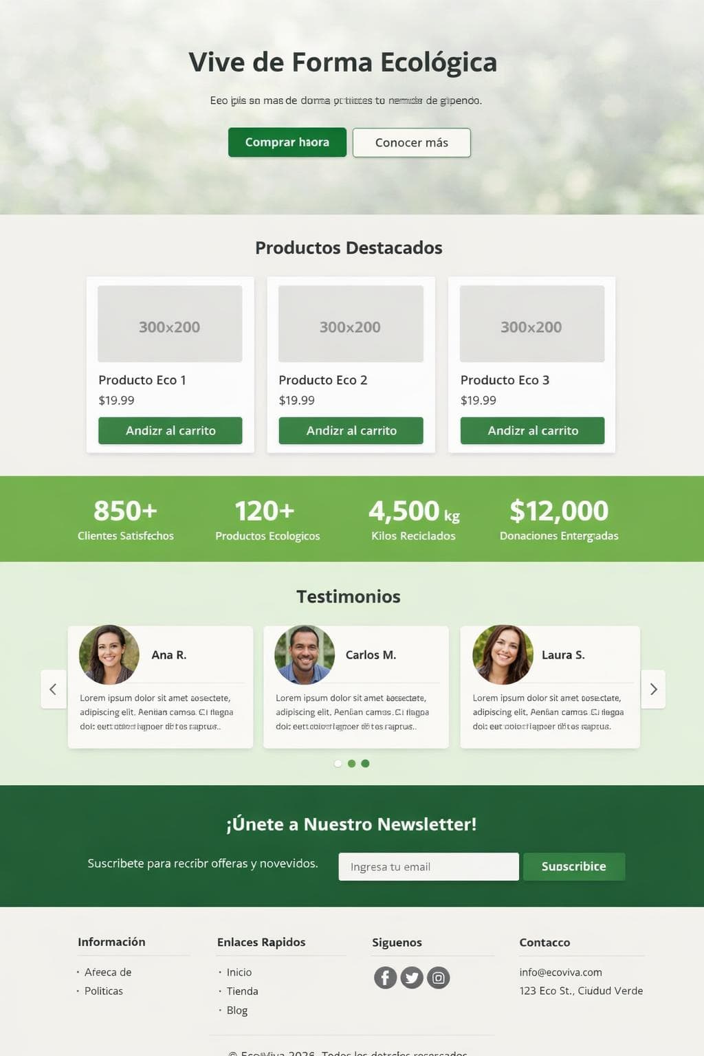EcoViva — vista previa del theme