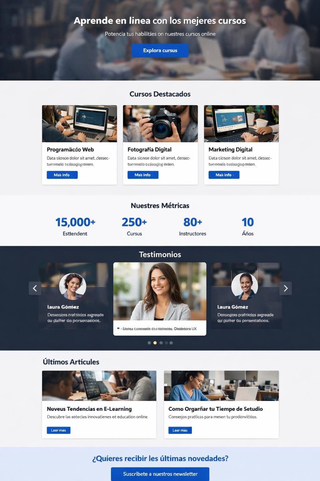 EducaNova — vista previa del theme