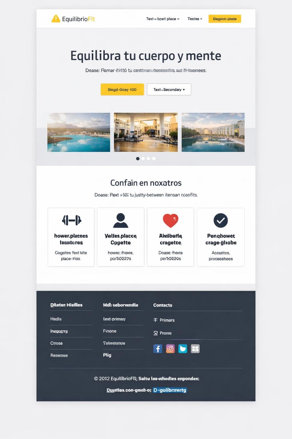 EquilibrioFit — vista previa del theme