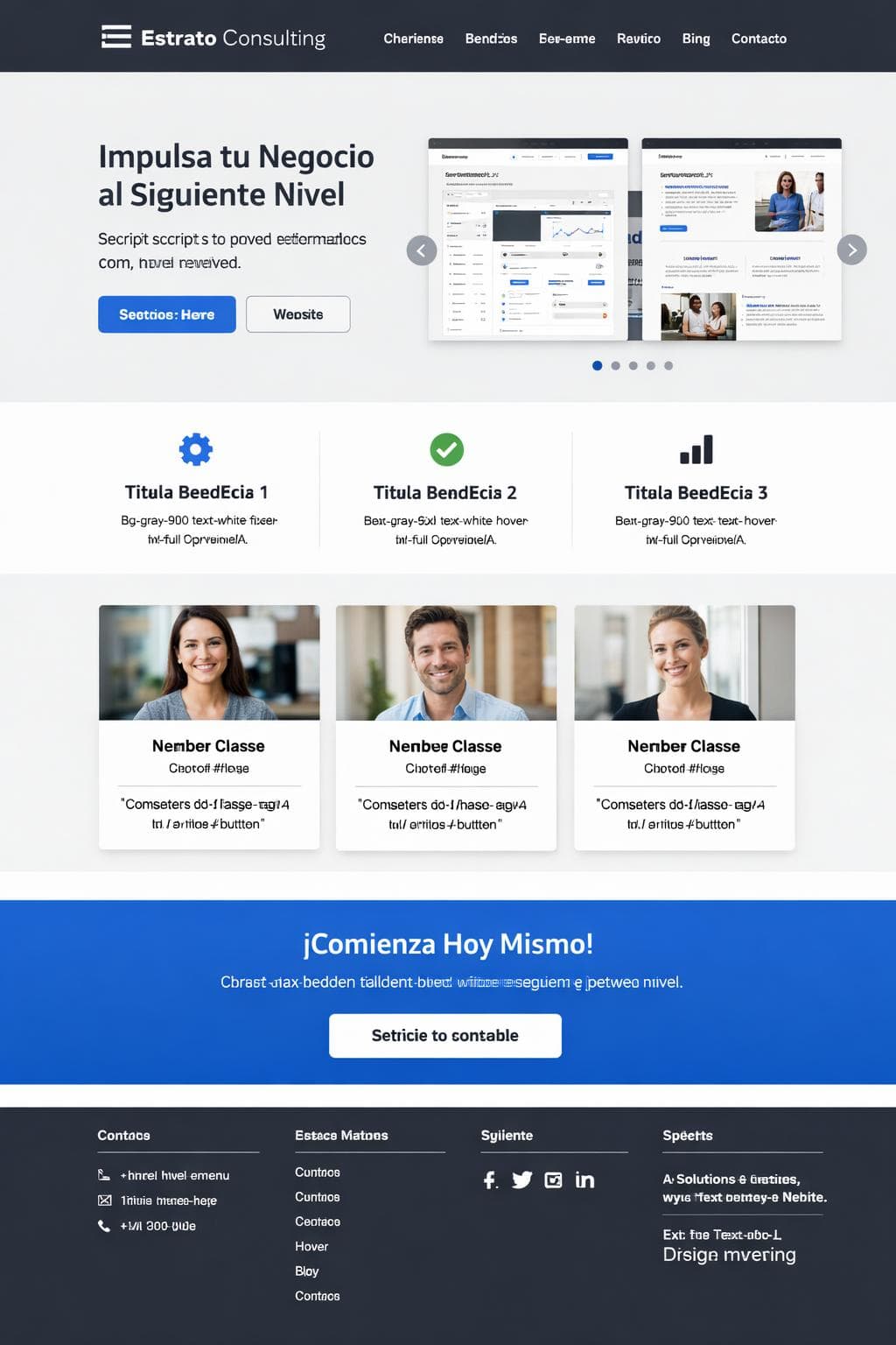 Estrato Consulting — vista previa del theme