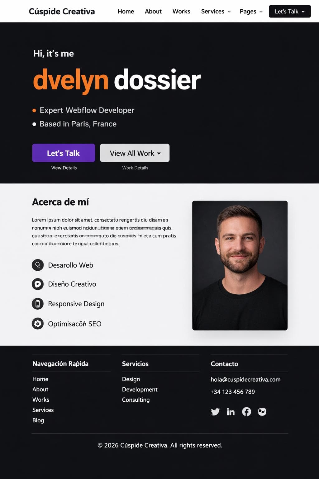 Estudio Aurora — vista previa del theme