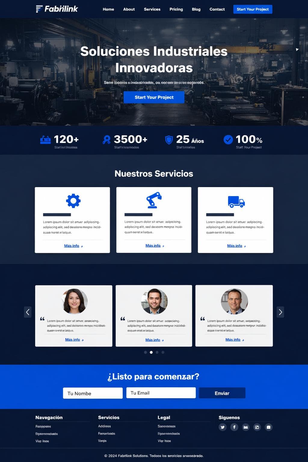 Fabrilink Solutions &mdash; vista previa del theme