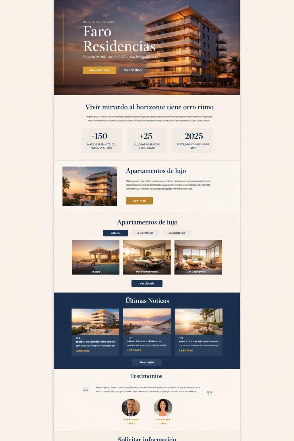 Faro Residencias — vista previa del theme