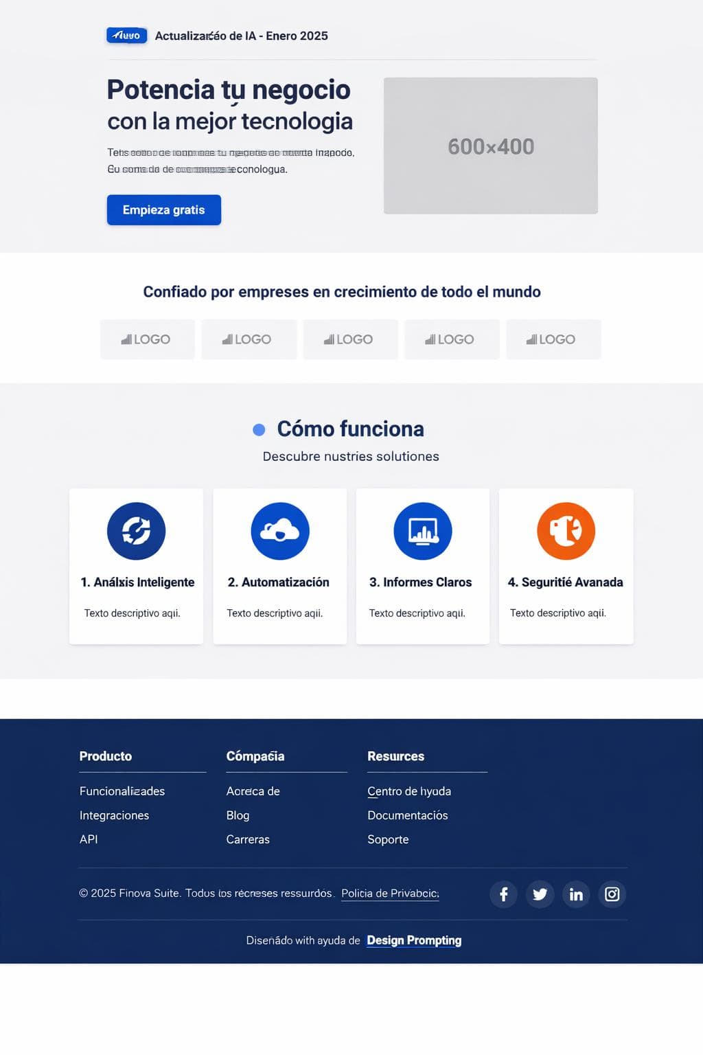 Finova Suite — vista previa del theme