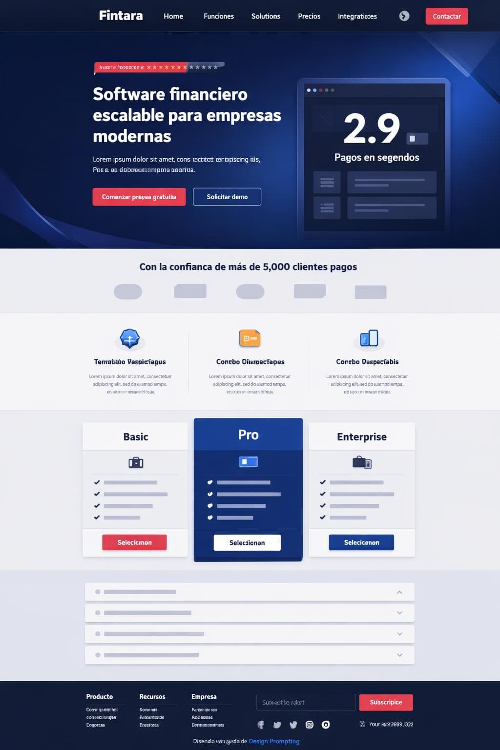 Fintara — vista previa del theme