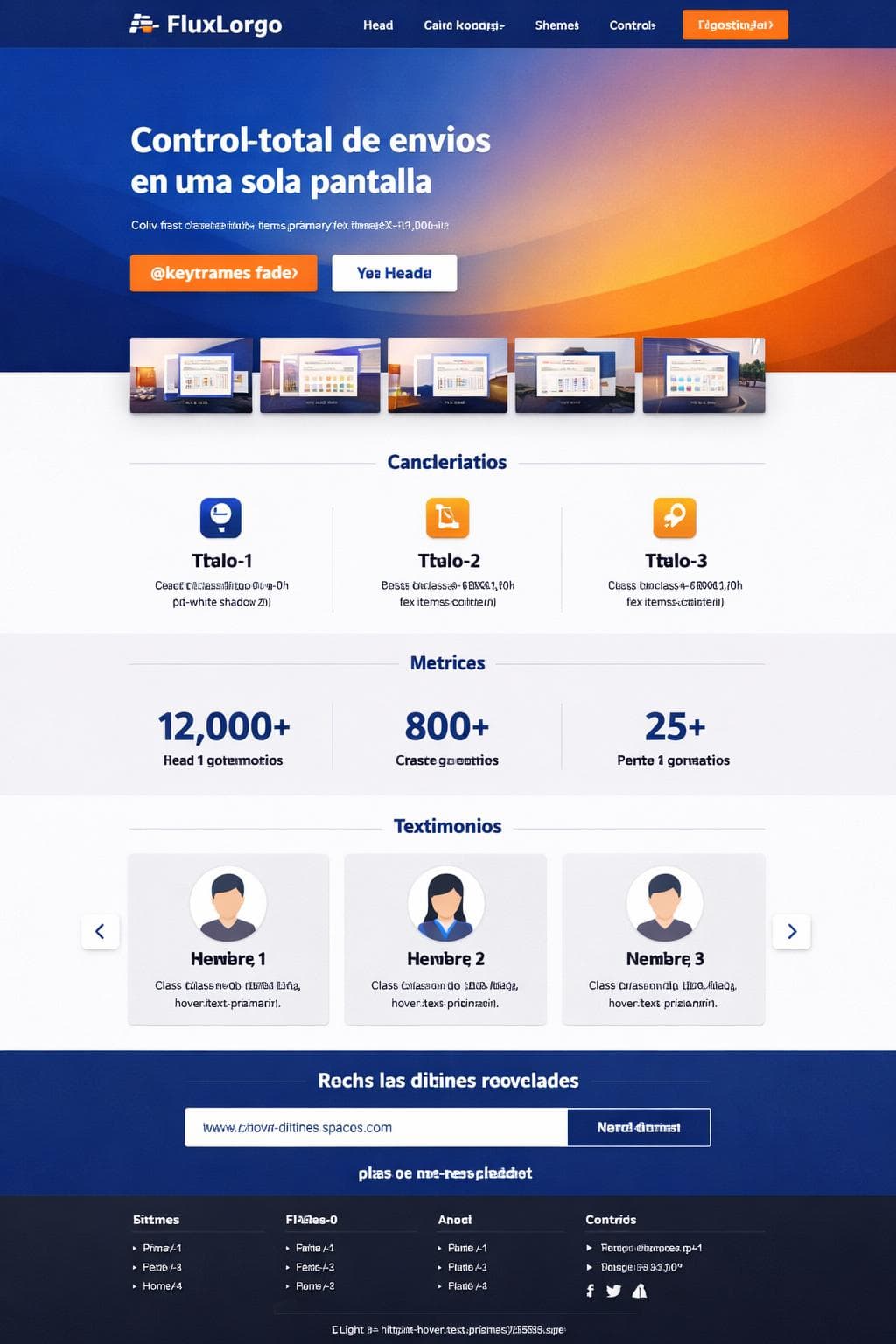 FluxCargo — vista previa del theme