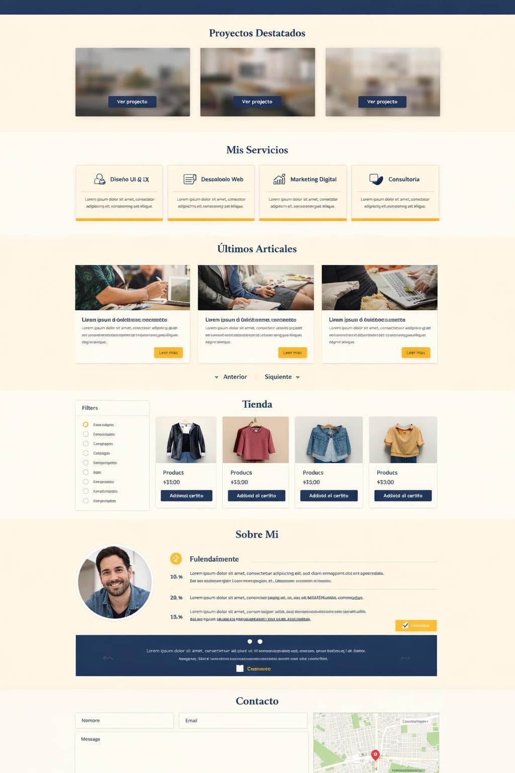 Formación Vispera — vista previa del theme