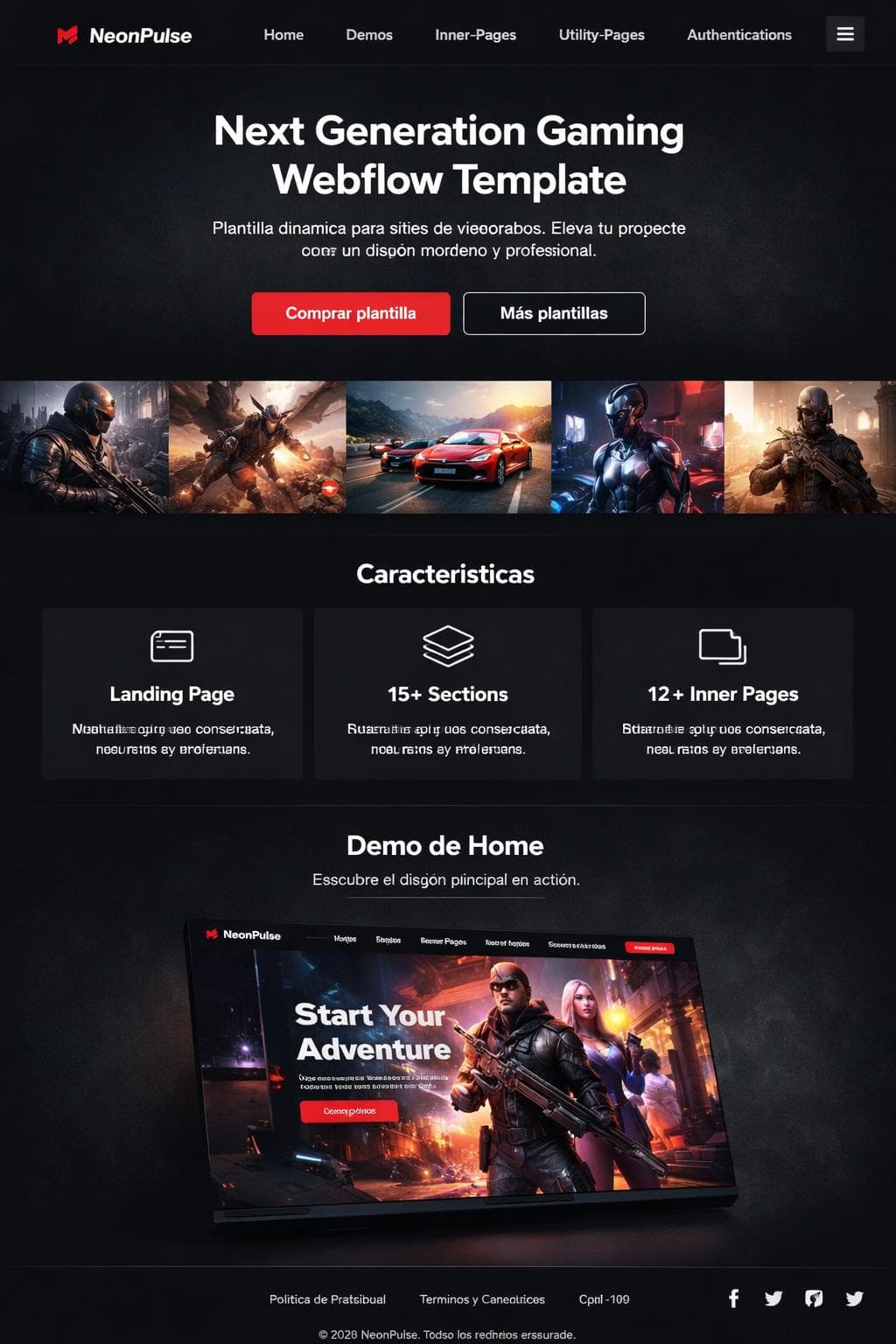 Glow Cumbre &mdash; vista previa del theme