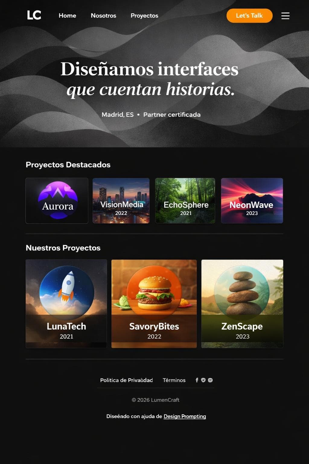 Glow Ónix — vista previa del theme