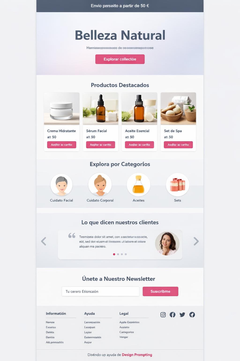 Glow Rubí — vista previa del theme