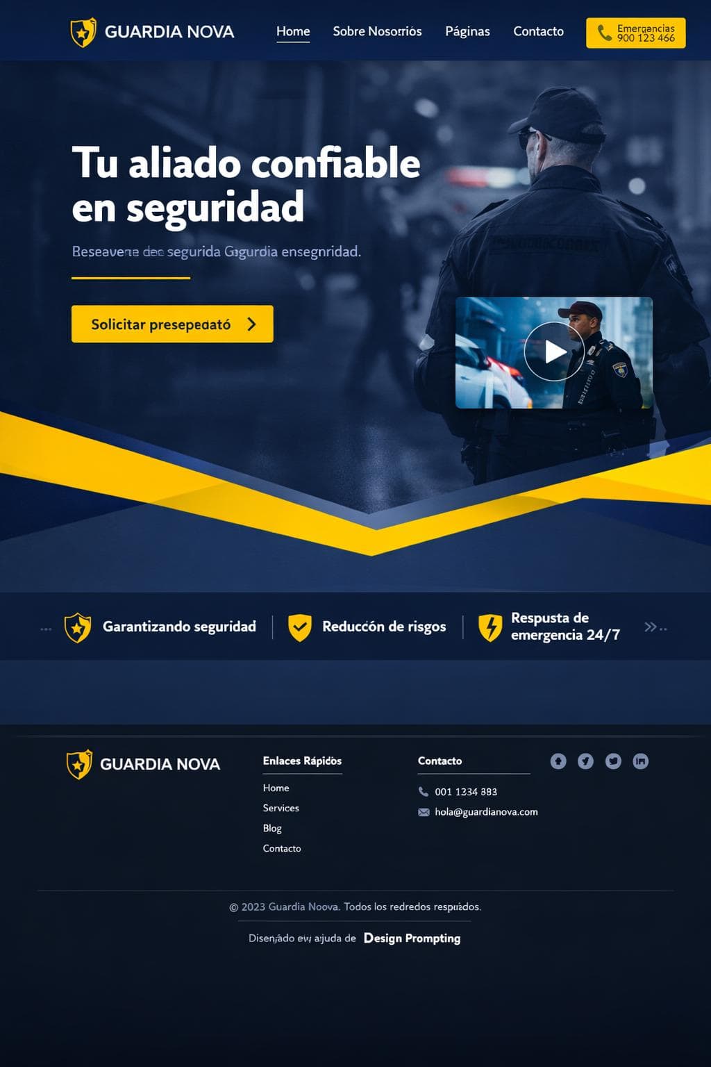 Guardia Nova — vista previa del theme