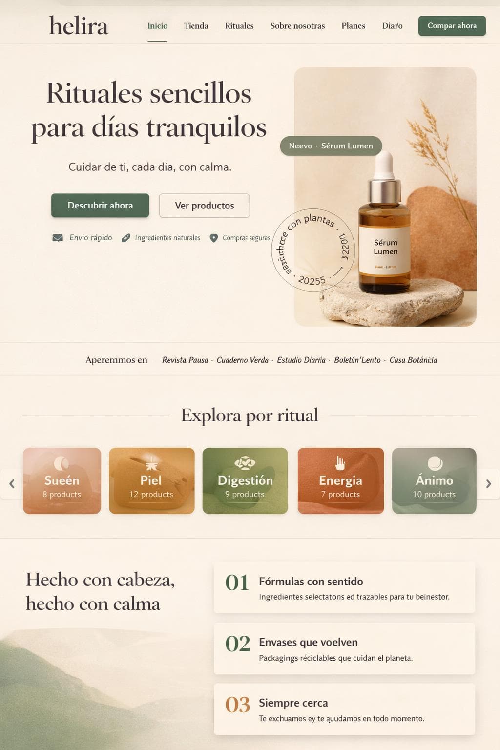 Helira Care &mdash; vista previa del theme