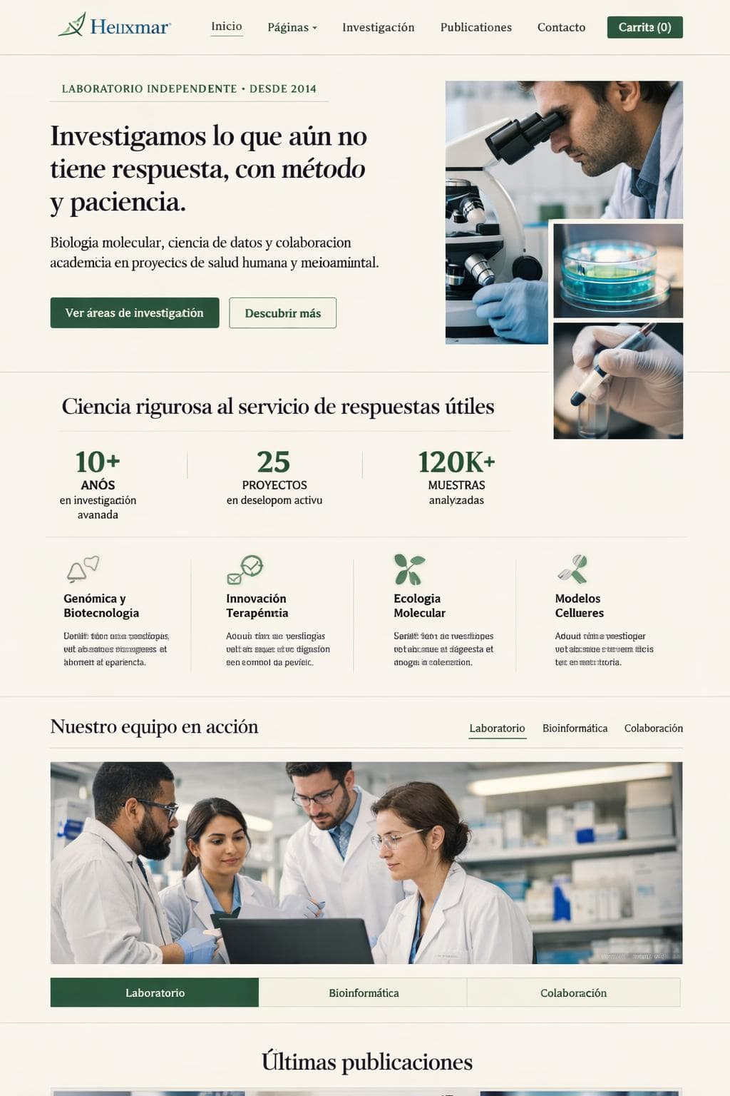 Helixmar Bioworks &mdash; vista previa del theme
