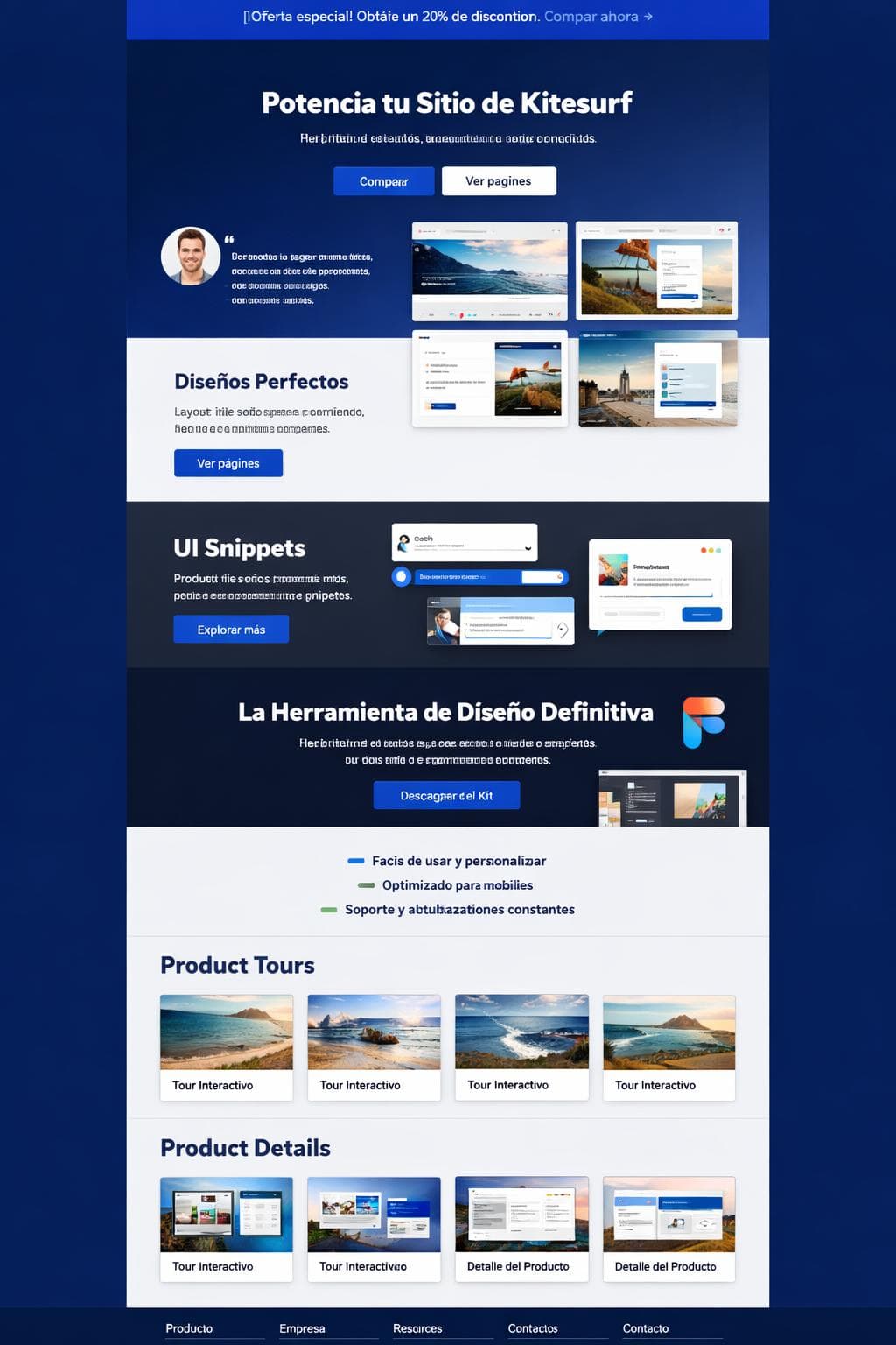 KitePulse — vista previa del theme