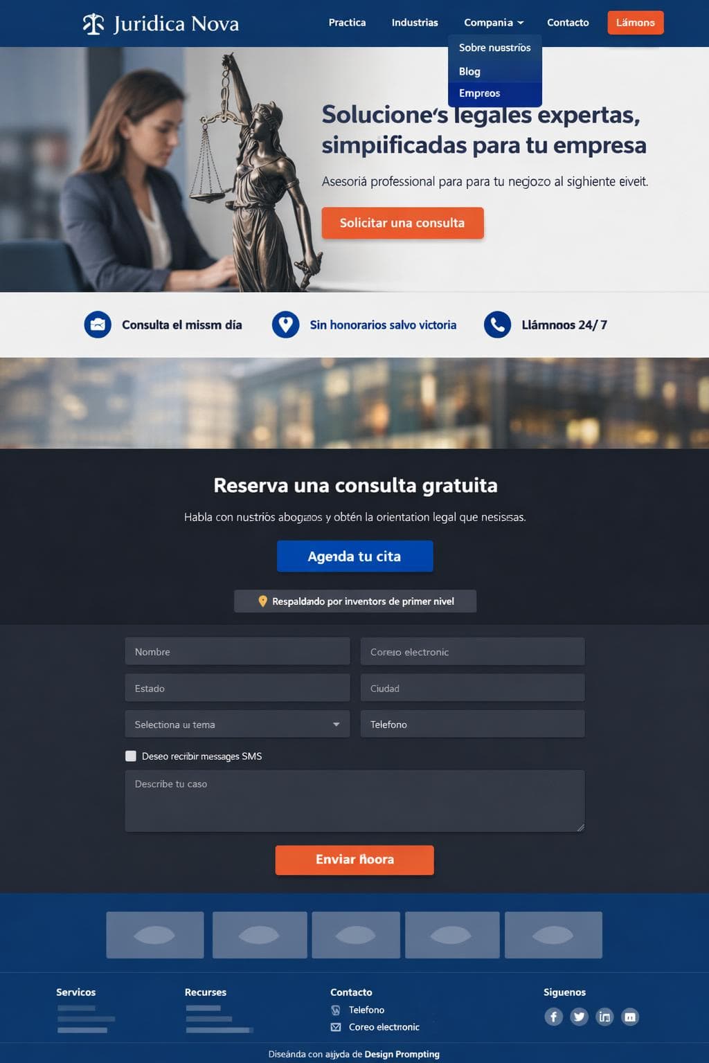 Legal Aurora — vista previa del theme