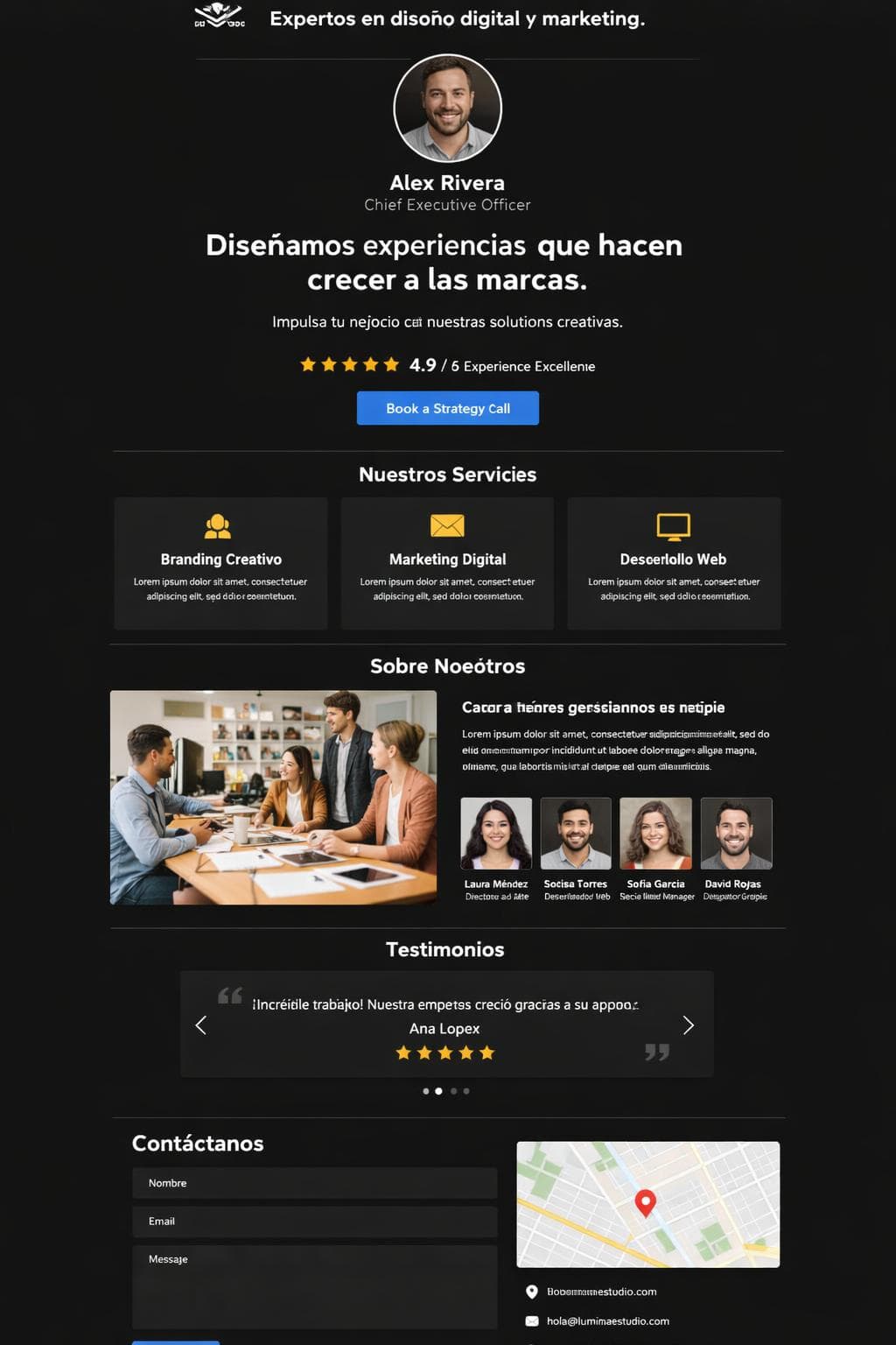 Lente Aurora — vista previa del theme