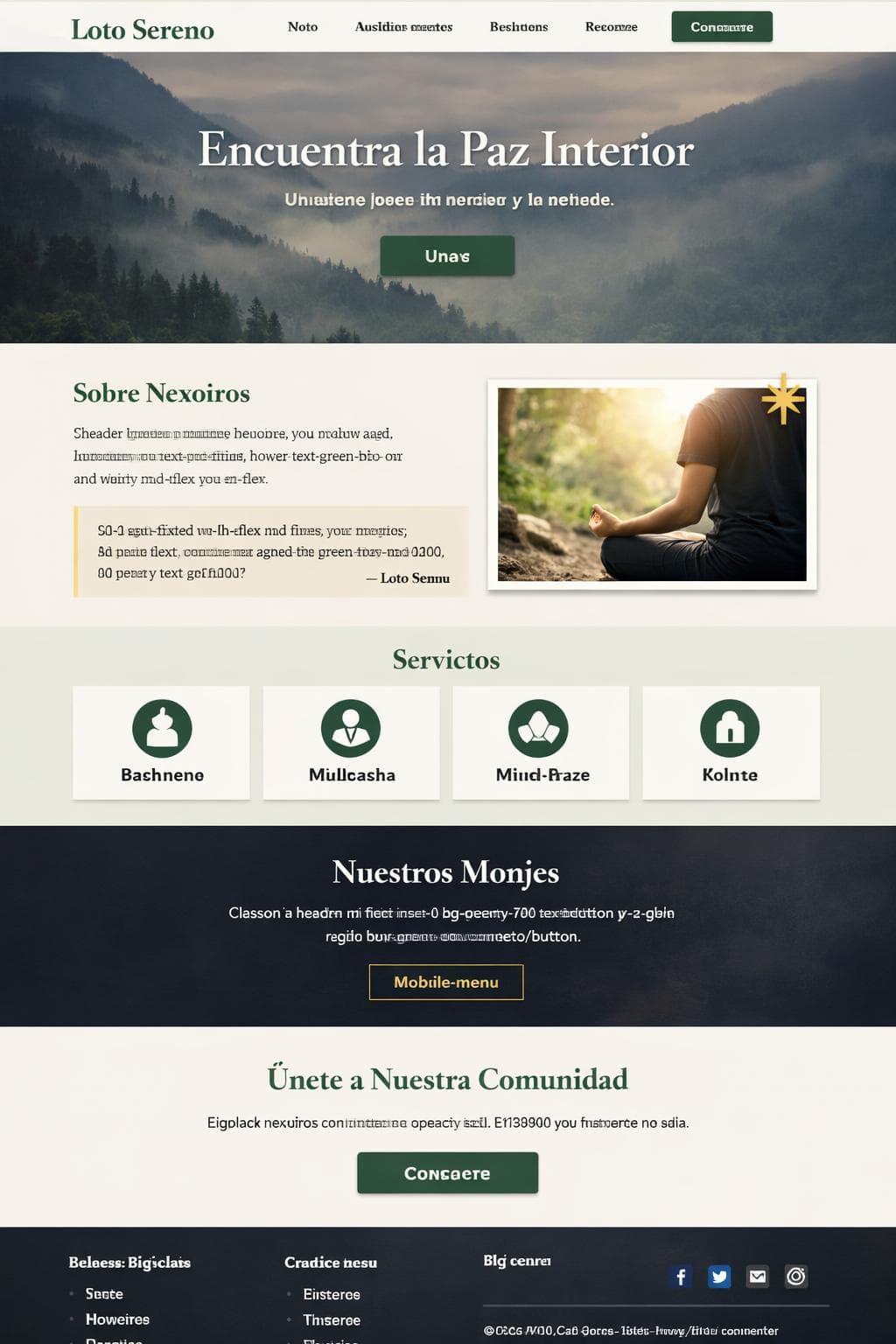 Loto Sereno — vista previa del theme