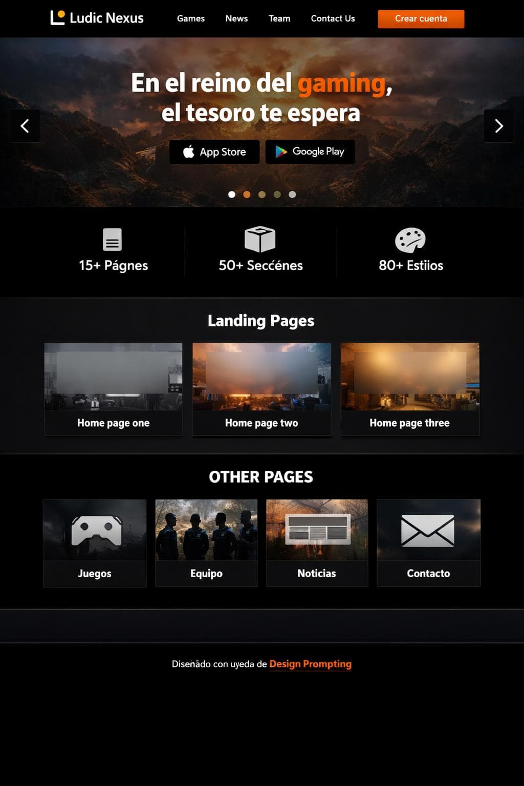Ludic Nexus — vista previa del theme