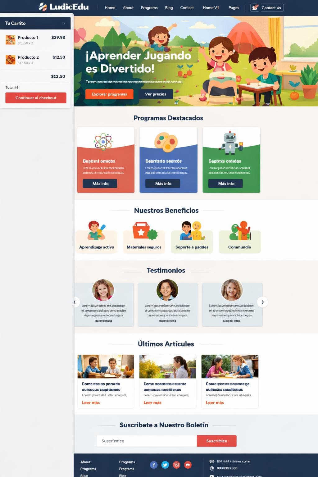 LudicEdu — vista previa del theme
