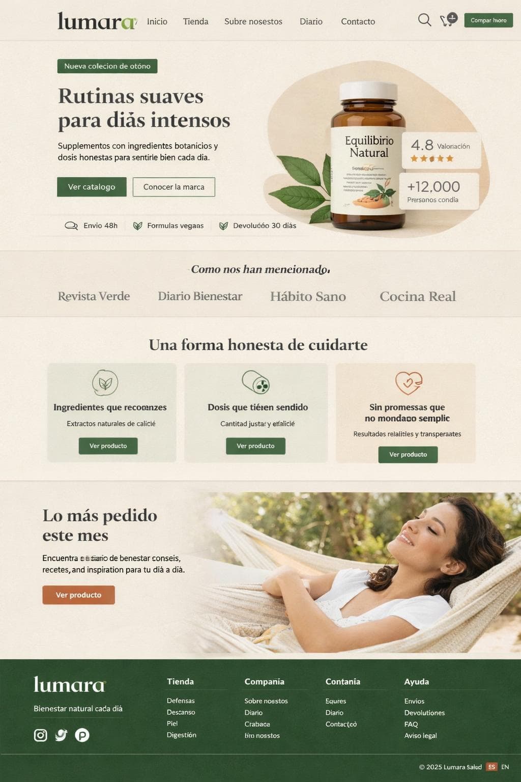 Lumara Salud — vista previa del theme