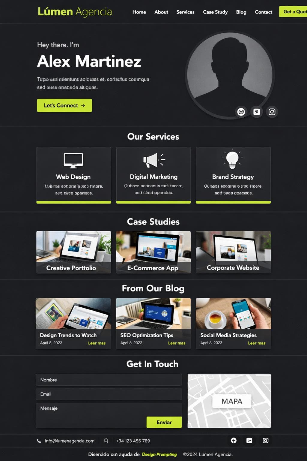 Lúmen Agencia — vista previa del theme