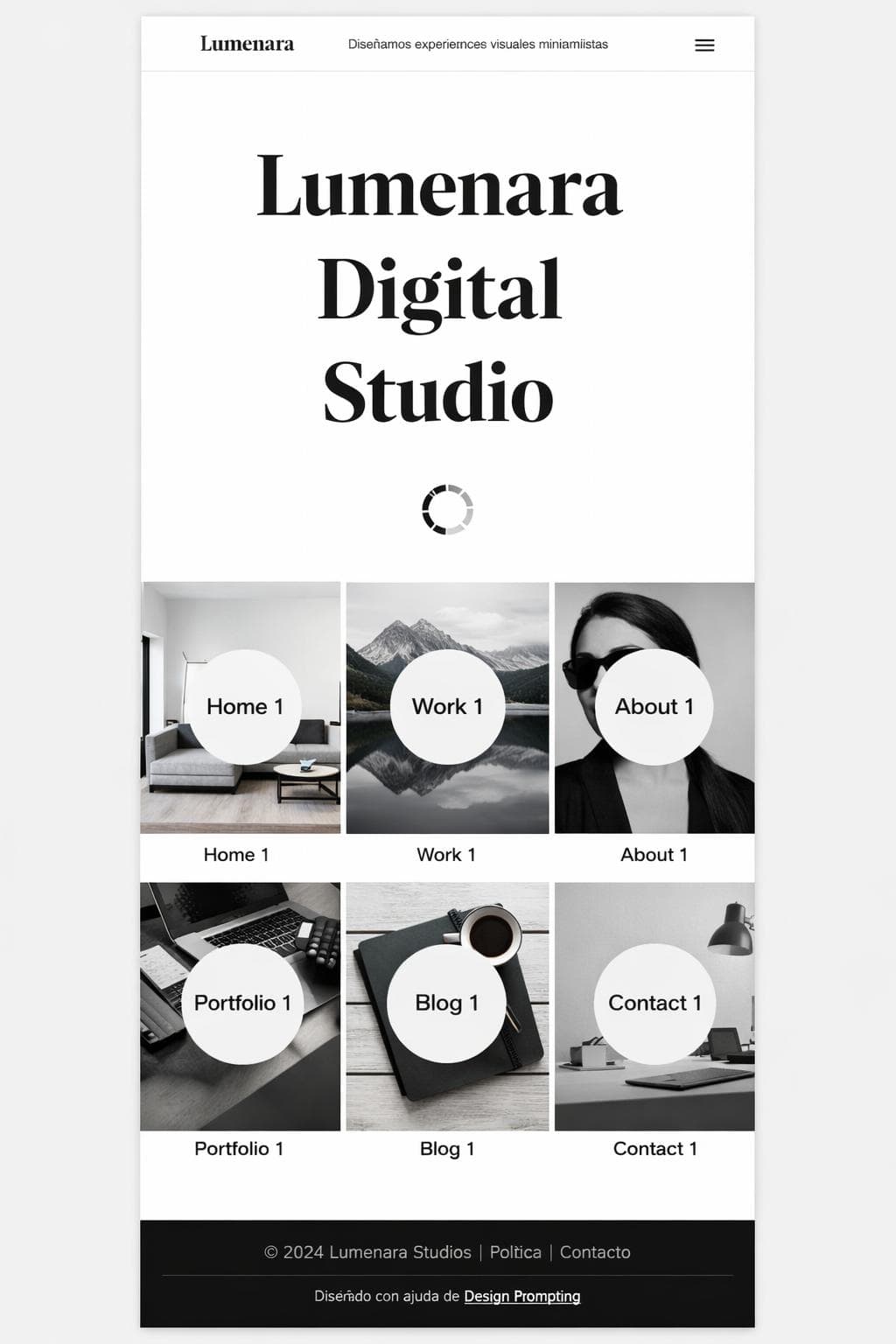 Lumenara Studios — vista previa del theme