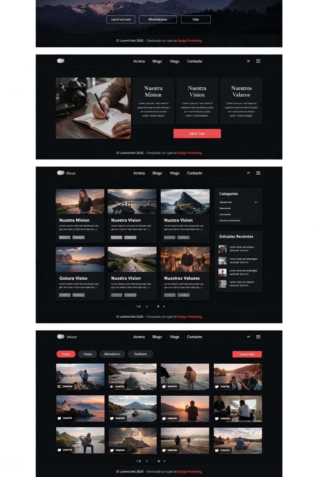 LumenCrest — vista previa del theme