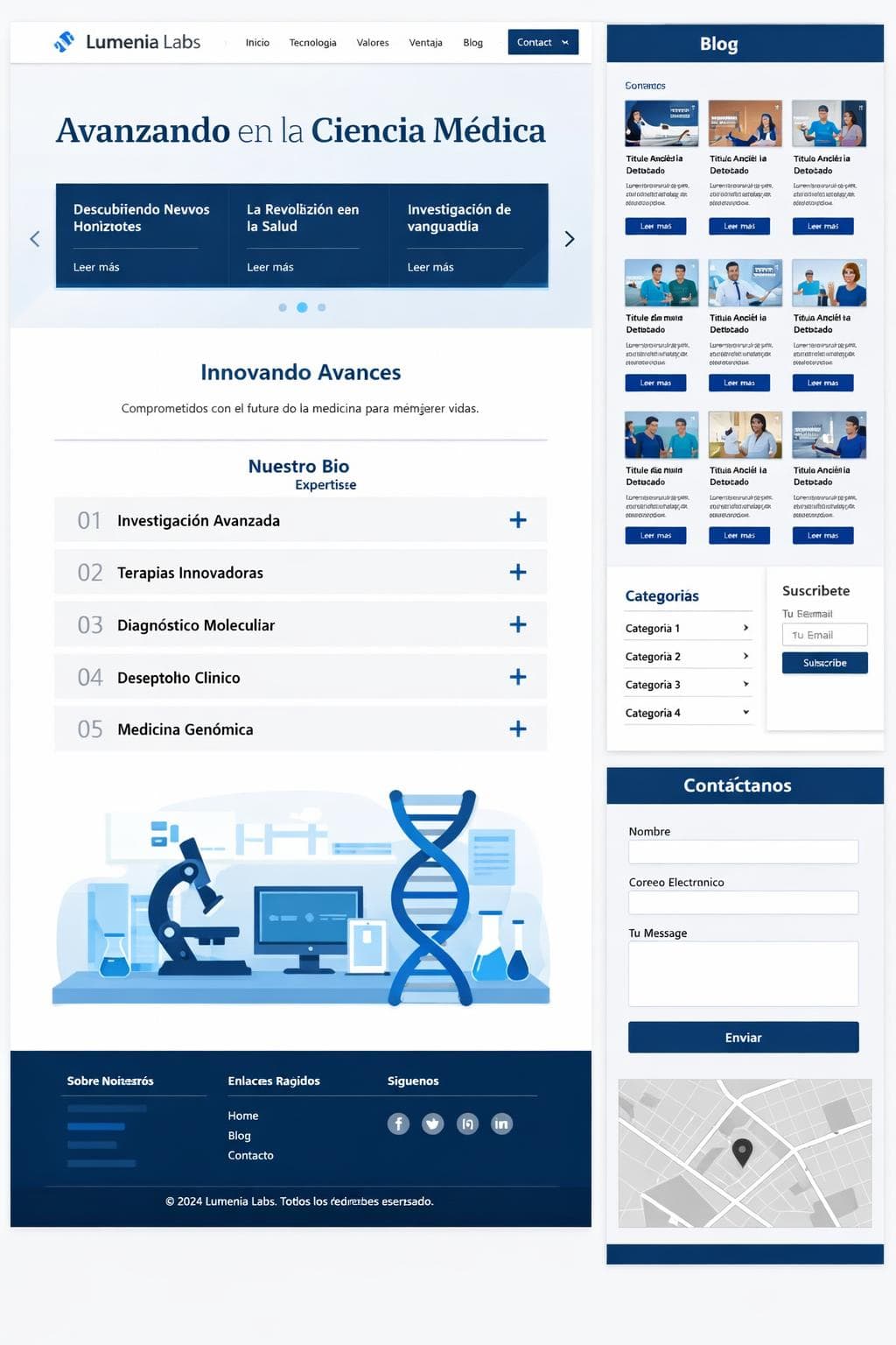 Lumenia Labs &mdash; vista previa del theme