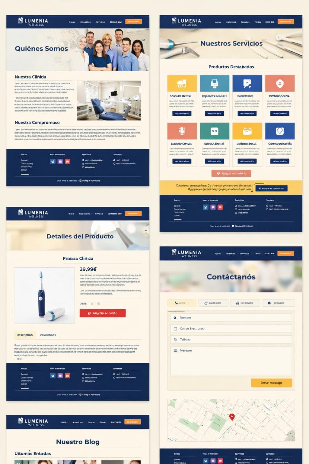 Lumenia Wellness &mdash; vista previa del theme