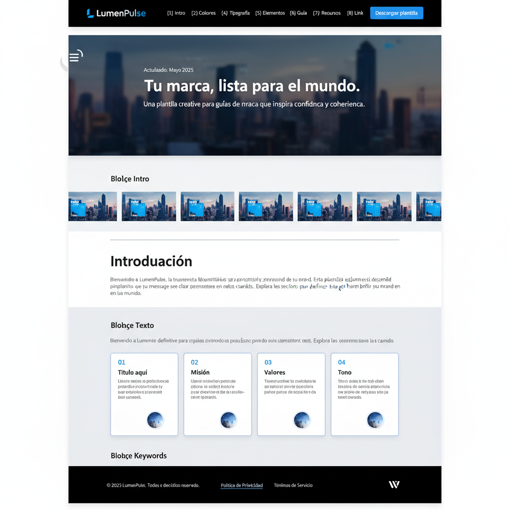 LumenPulse &mdash; vista previa del theme
