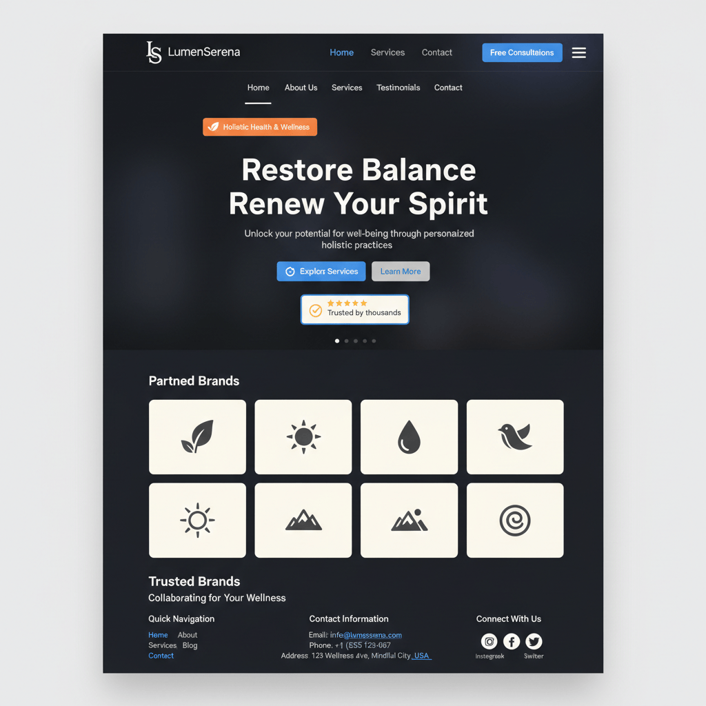 LumenSerena — vista previa del theme