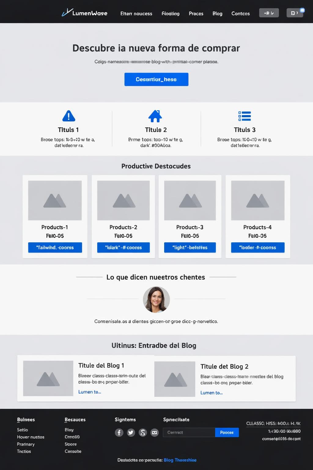 LumenWave — vista previa del theme