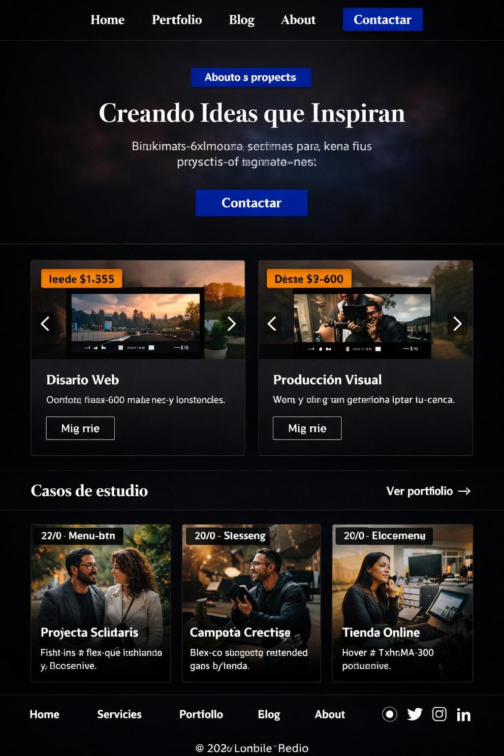 Lumiara Studio — vista previa del theme