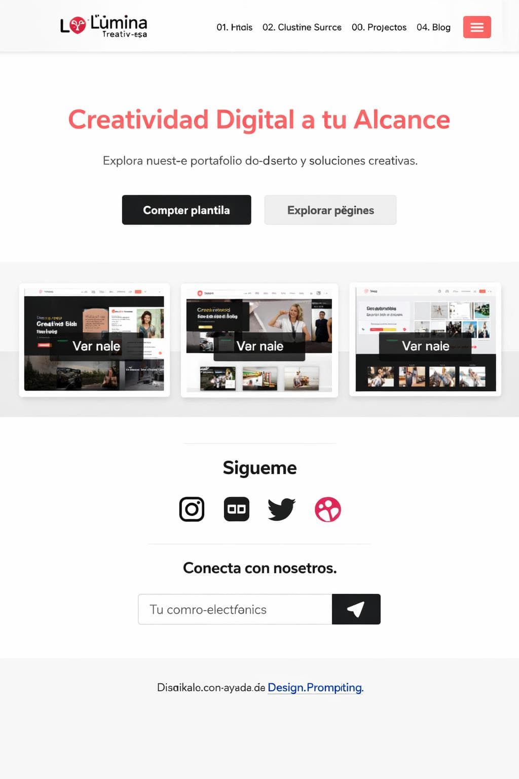 Lúmina Alisio — vista previa del theme