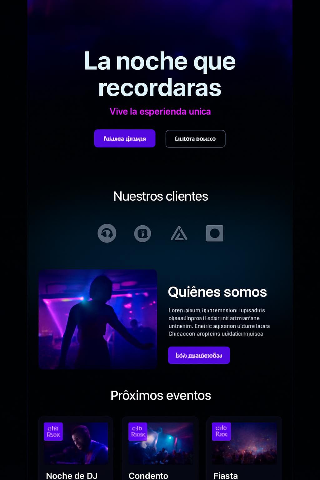 Lúmina Club — vista previa del theme