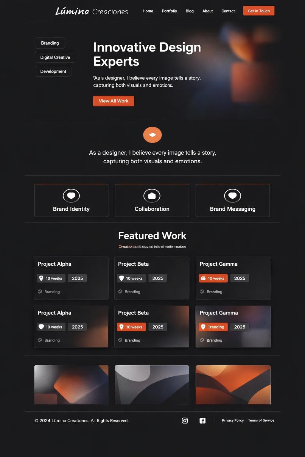 Lúmina Creaciones — vista previa del theme