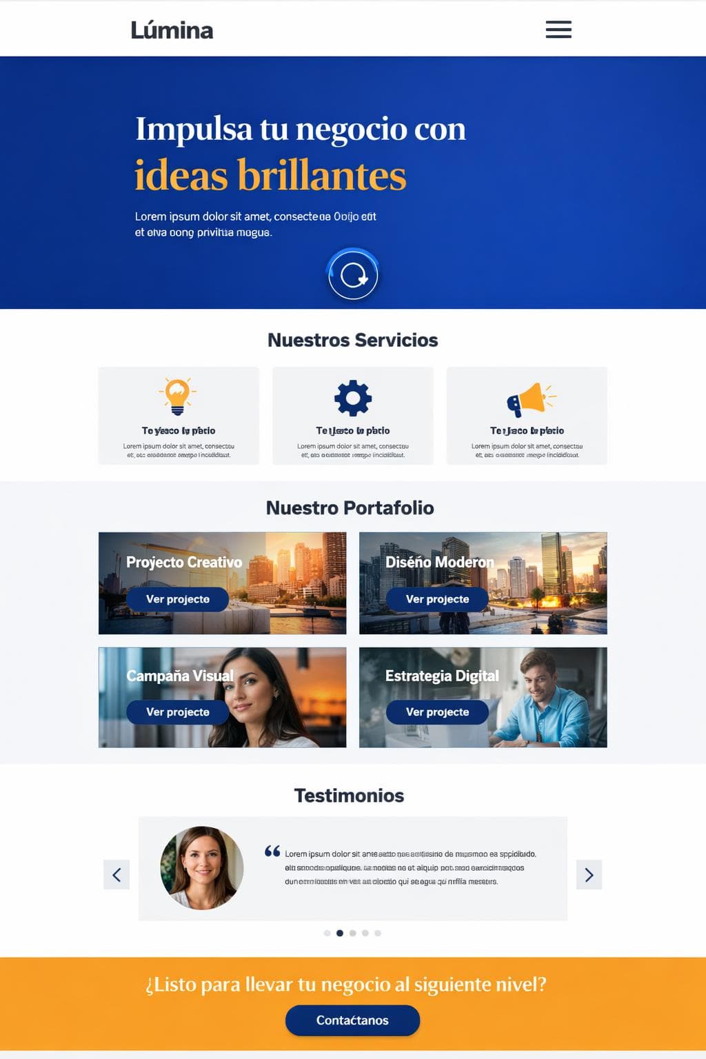 Lúmina Growth — vista previa del theme